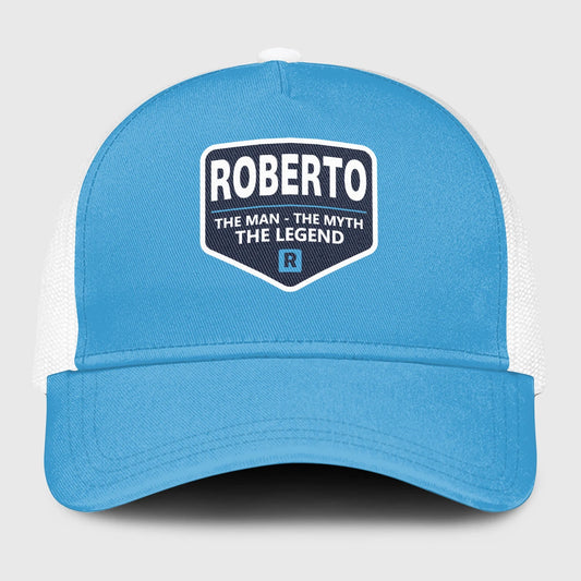 The Man The Myth The Legend Light Blue Mesh Cap ROBERTO 13K1 C190PF