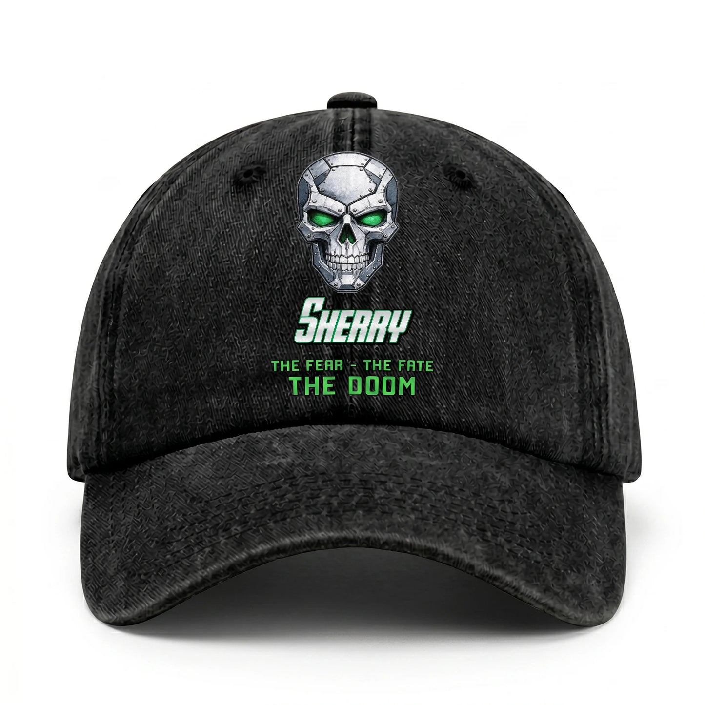 The Fear The Fate The Doom Skull Washed Cap SHERRY 13K1 C99PF