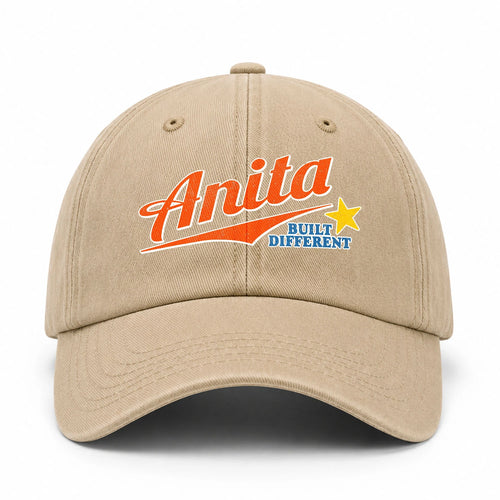 Your Name Built Different Logo Washed Cap ANITA 13K1 C56PF