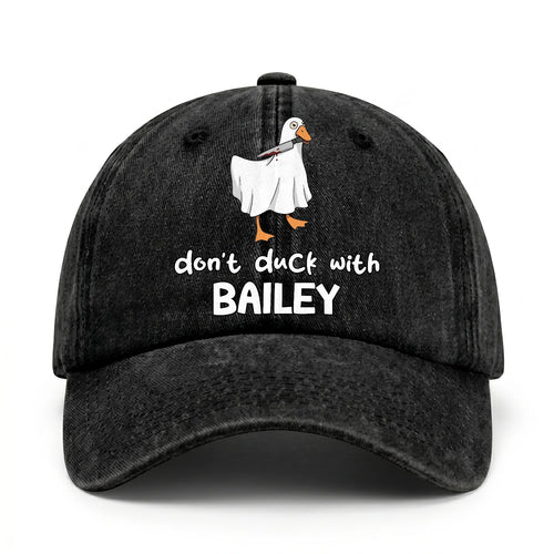 Don't Duck With Your Name Funny Washed Cap BAILEY 13K1 C129PF