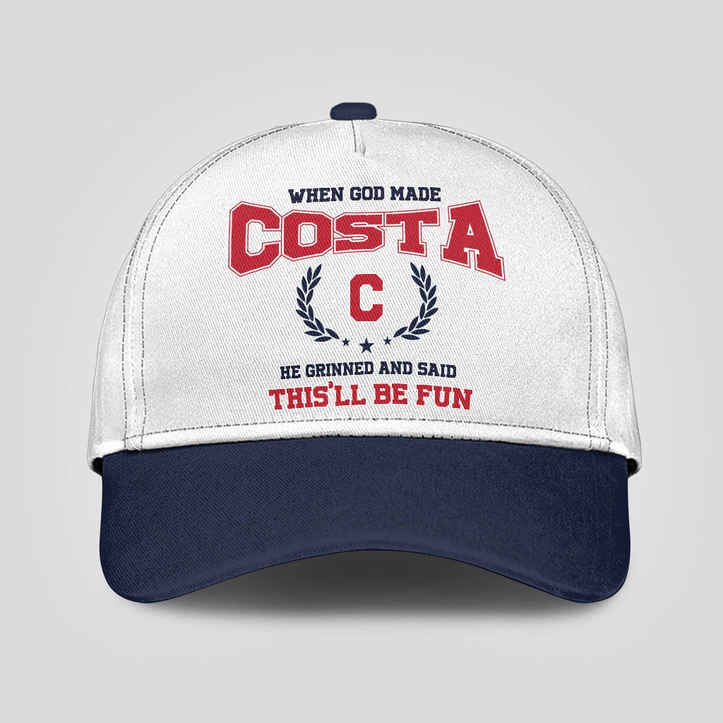 When God Made Your Name He Grinned And Said This'll Be Fun Blue Cap COSTA 13K1 C57PF