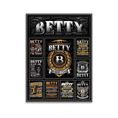 BETTY Personalized Sponge Floor Mat – Custom Printed Home Decor 13K1-AR2