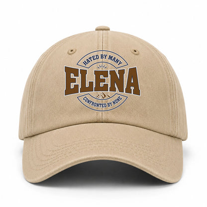 Hated By Many Confronted By None Washed Cap ELENA 13K1 C36PF