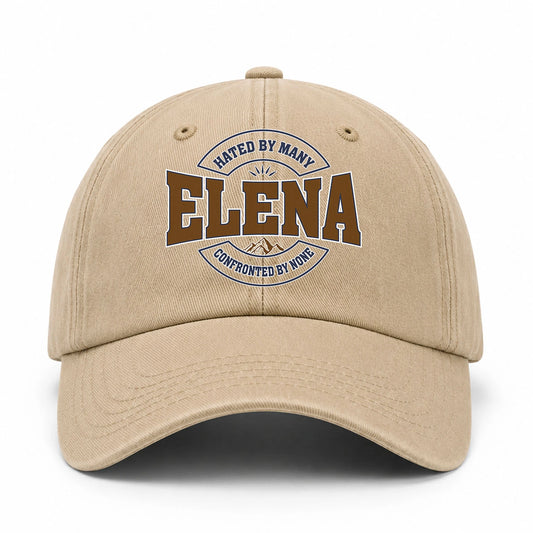 Hated By Many Confronted By None Washed Cap ELENA 13K1 C36PF