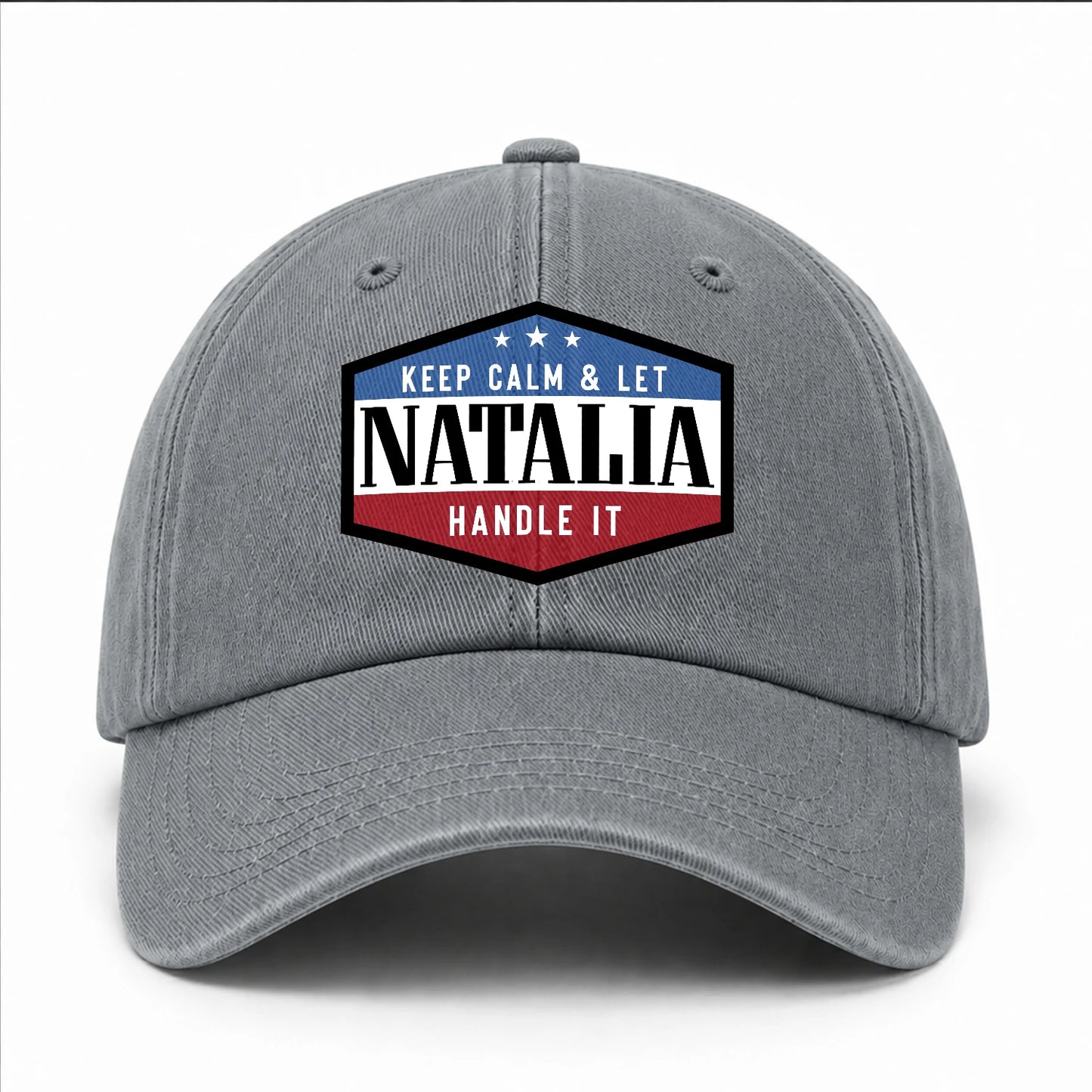 Keep Calm & Let Your Name Handle It Washed Cap NATALIA 13K1 C87PF