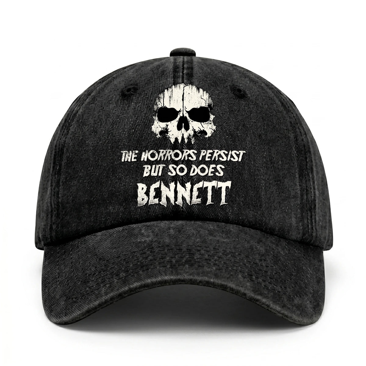 The Horrors Persist But So Does Your Name Cool Skull Washed Cap BENNETT 13K1 C134PF