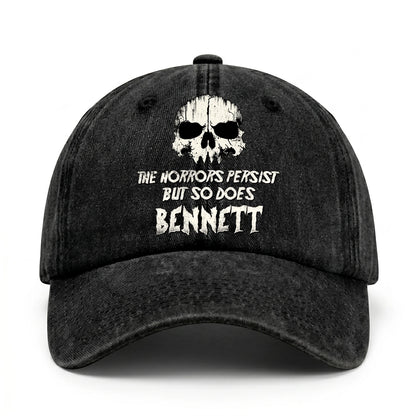 The Horrors Persist But So Does Your Name Cool Skull Washed Cap BENNETT 13K1 C134PF