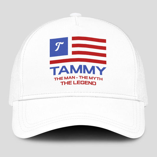 The Man The Myth The Legend America Flag Mesh Cap TAMMY 13K1 C193PF