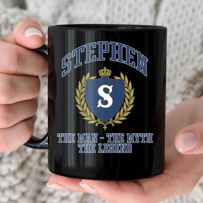 The Man The Myth The Legend Blue And Yellow Logo Mug STEPHEN 13K1 MG24
