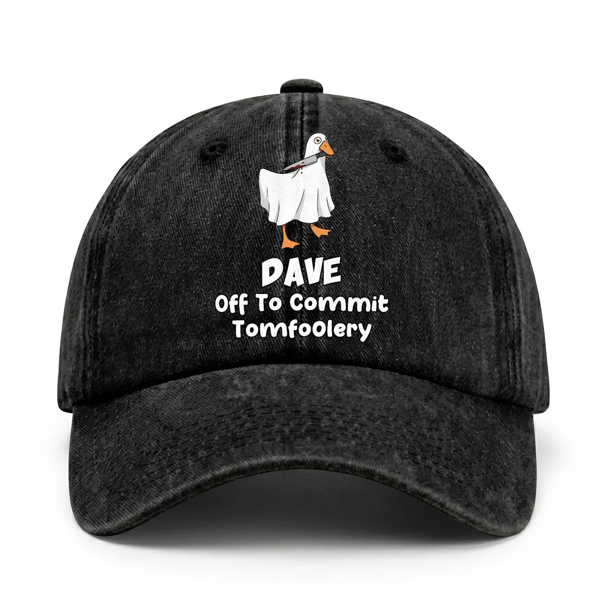 Off To Commit Tomfoolery Funny Goose Washed Cap DAVE 13K1 C131PF