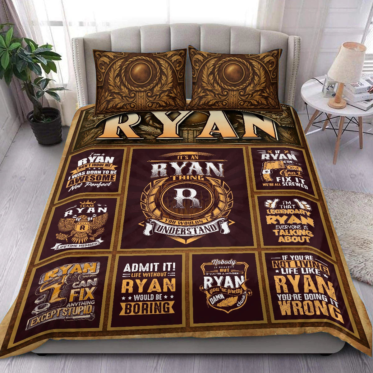 RYAN Limited Edition Personalized Bedding Set 13K1-BS3