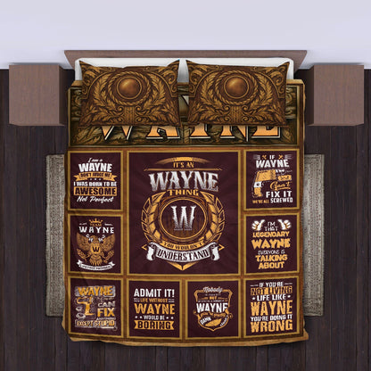 WAYNE Limited Edition Personalized Bedding Set 13K1-BS3