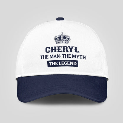 The Man The Myth The Legend King Crown Blue And White Cap CHERYL 13K1 C147PF
