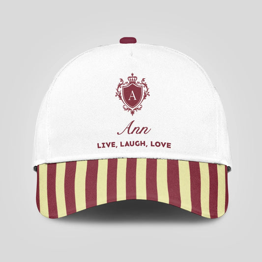 Live Laugh Love Burgundy And Yellow Cap ANN 13K1 C120PF