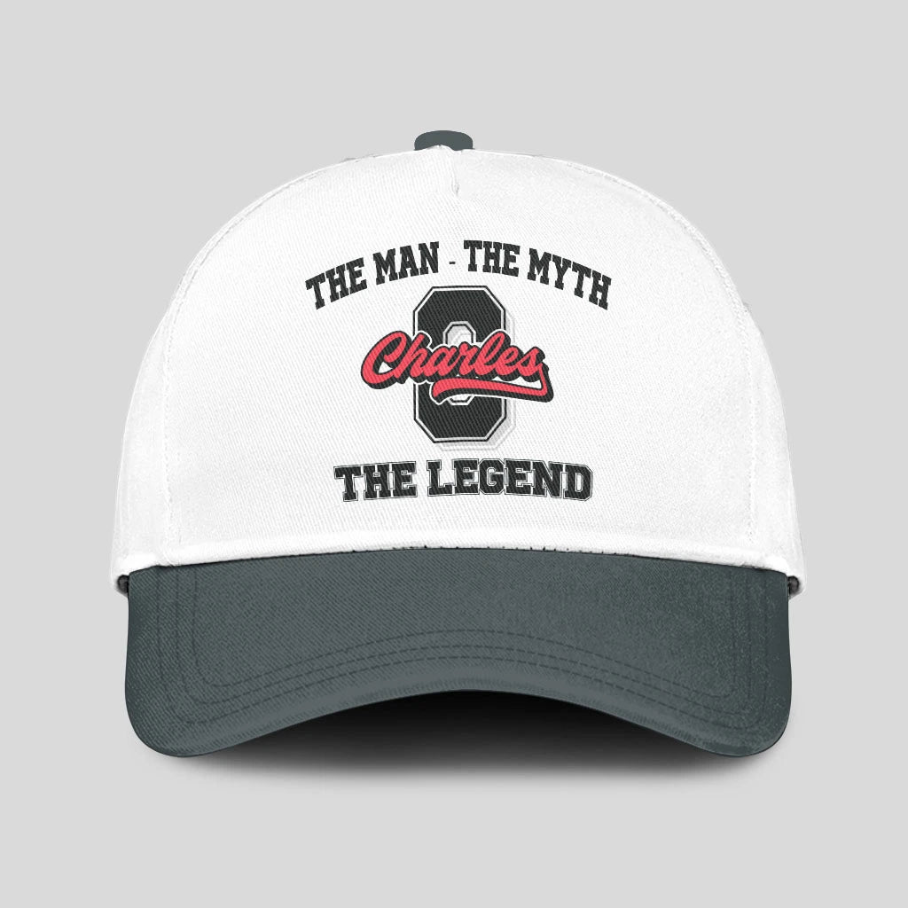 The Man The Myth The Legend Custom Initial Letter And Name Cap CHARLES 13K1 C38PF