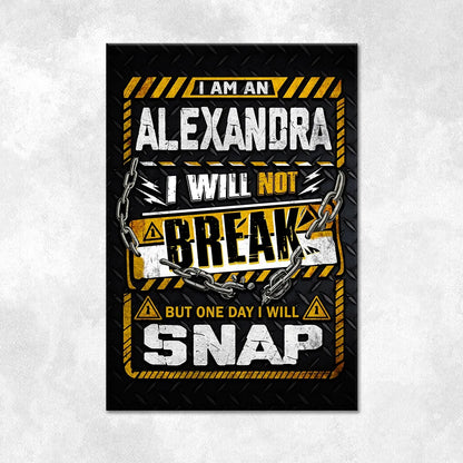 ALEXANDRA Motivational Rug – Black & Yellow Quote Carpet for Living Room 13K1-AR1