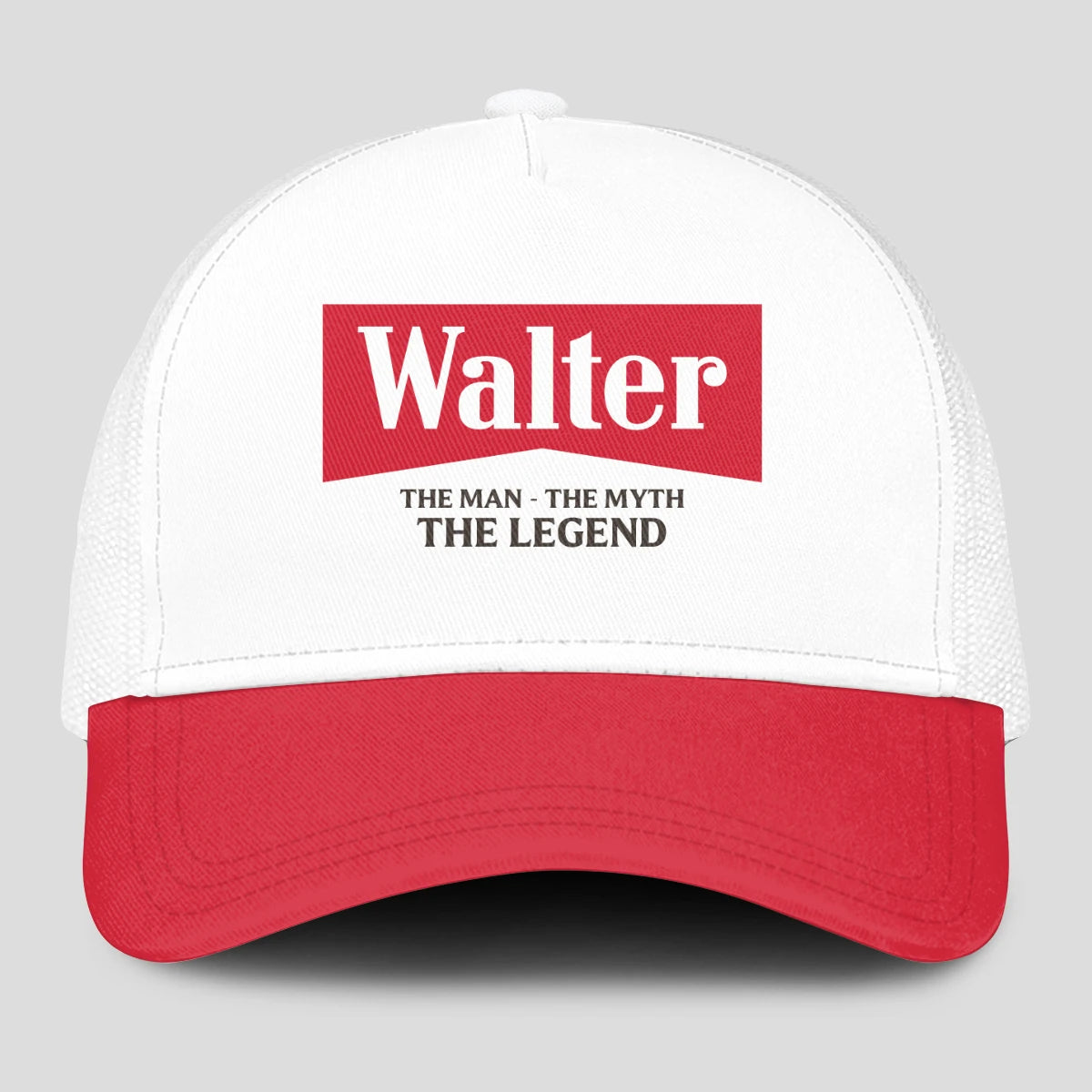 The Man The Myth The Legend Red And White Mesh Cap WALTER 13K1 C197PF