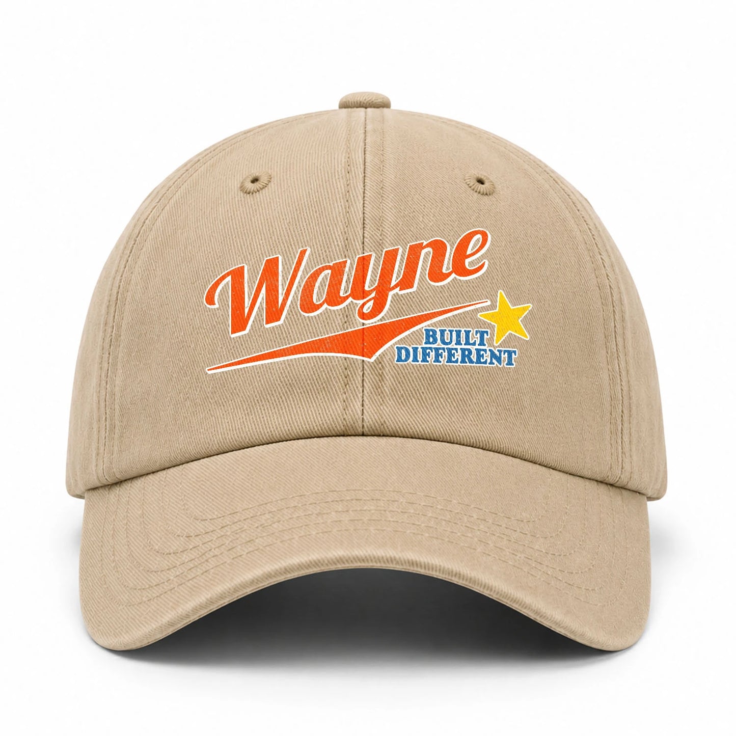 Your Name Built Different Logo Washed Cap WAYNE 13K1 C56PF