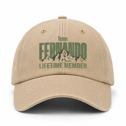 Team Your Name Lifetime Member Mountain Cap FERNANDO 13K1 C58PF