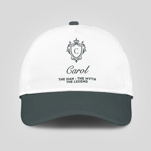The Man The Myth The Legend Elegant Gray And White Cap CAROL 13K1 C170PF