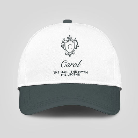 The Man The Myth The Legend Elegant Gray And White Cap CAROL 13K1 C170PF
