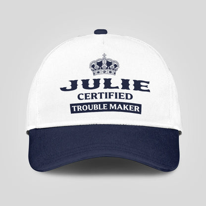 Certified Your Name Trouble Maker Washed Cap JULIE 13K1 C148PF