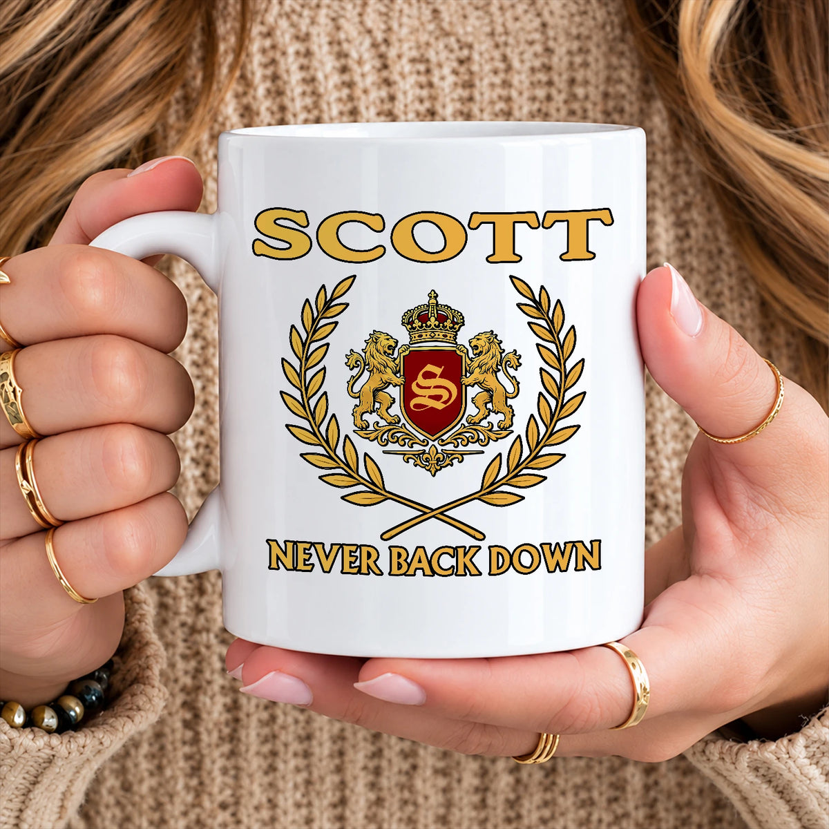 Never Back Down Royal Mug SCOTT 13K1 MG22