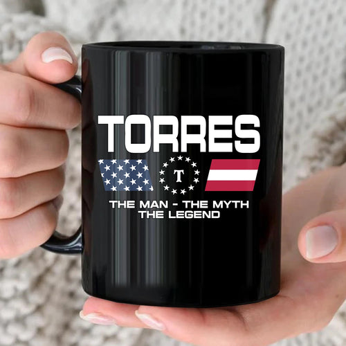 The Man The Myth The Legend Us Flag Mug TORRES 13K1 MG23
