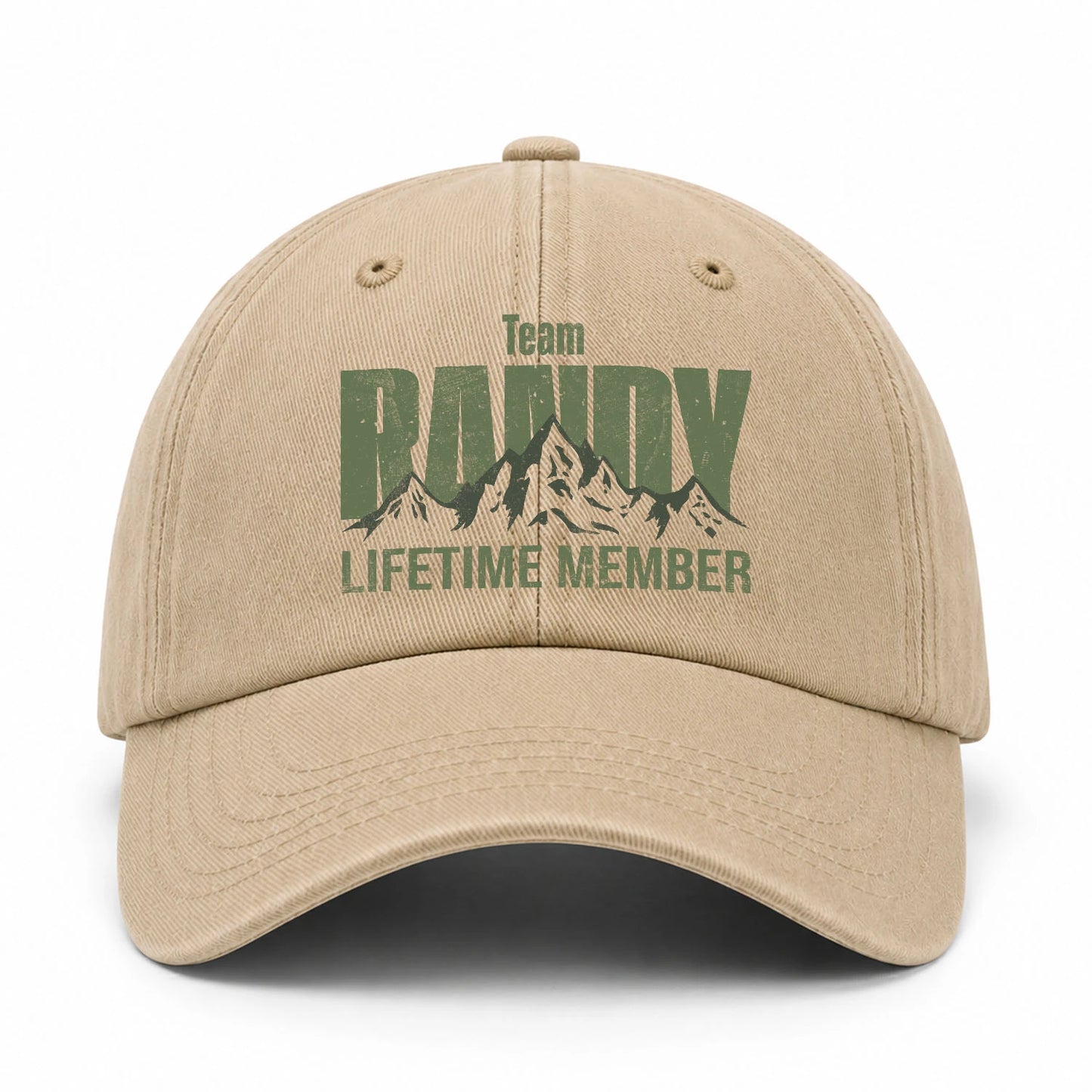 Team Your Name Lifetime Member Mountain Cap RANDY 13K1 C58PF