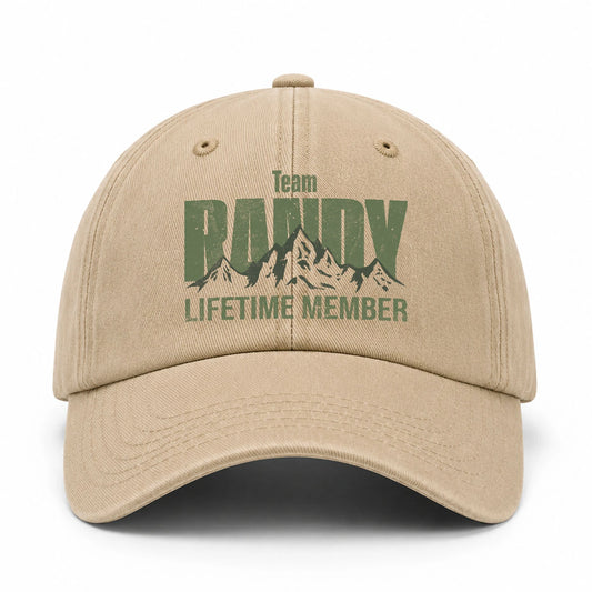 Team Your Name Lifetime Member Mountain Cap RANDY 13K1 C58PF