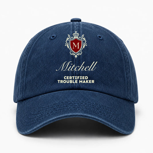 Live Laugh Love Royal Blue Washed Cap MITCHELL 13K1 C176PF