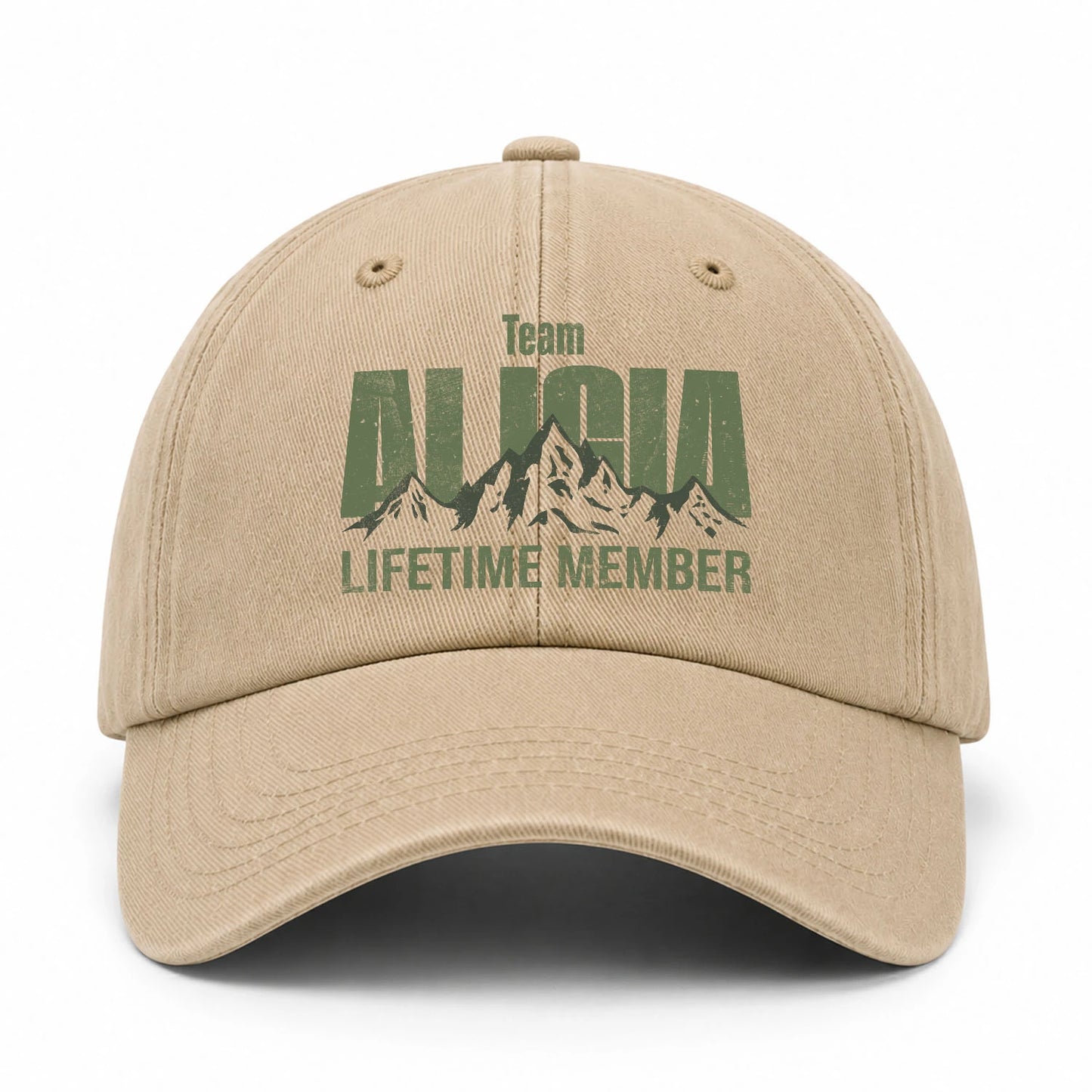 Team Your Name Lifetime Member Mountain Cap ALICIA 13K1 C58PF