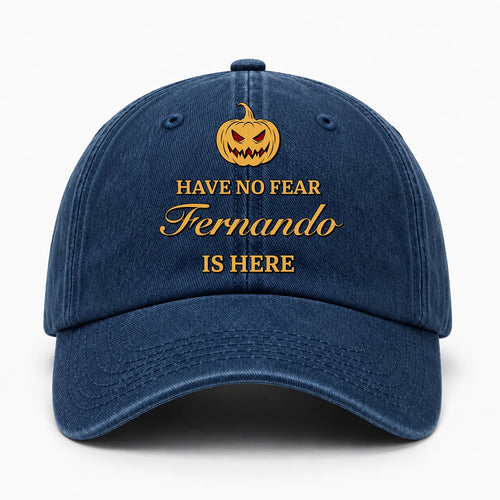 Have No Fear Your Name Is Here Jack O' Lantern Washed Cap FERNANDO 13K1 C165PF