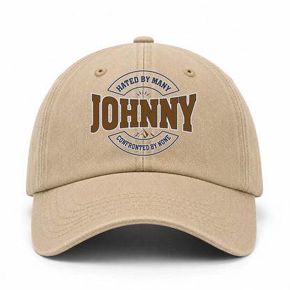 Hated By Many Confronted By None Washed Cap JOHNNY 13K1 C36PF