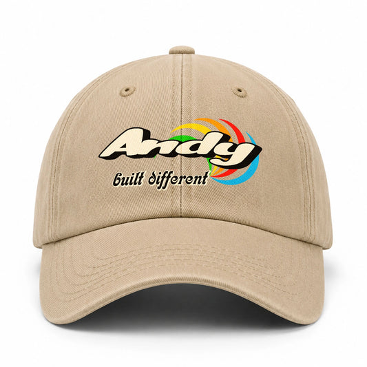 Your Name Built Different Retro Washed Cap ANDY 13K1 C55PF