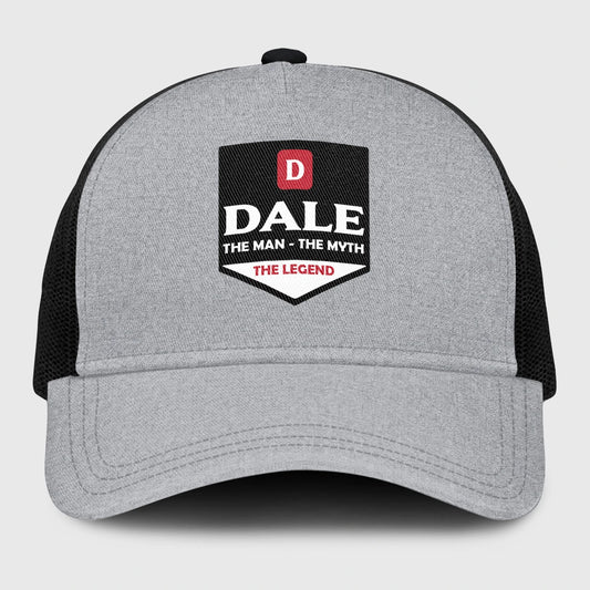 The Man The Myth The Legend Gray Mesh Cap DALE 13K1 C189PF
