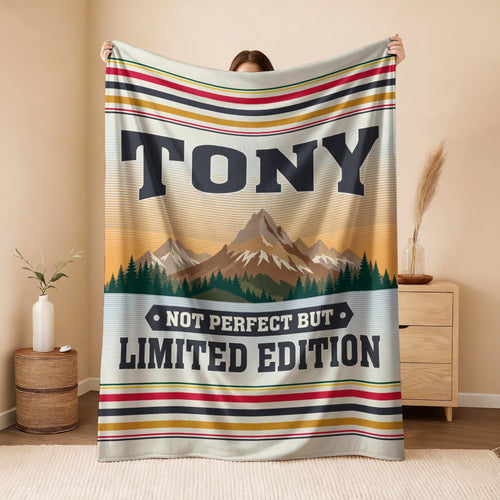 Not Perfect But Limited Edition Vintage Mountain Fleece Blanket TONY 13K1 BK45