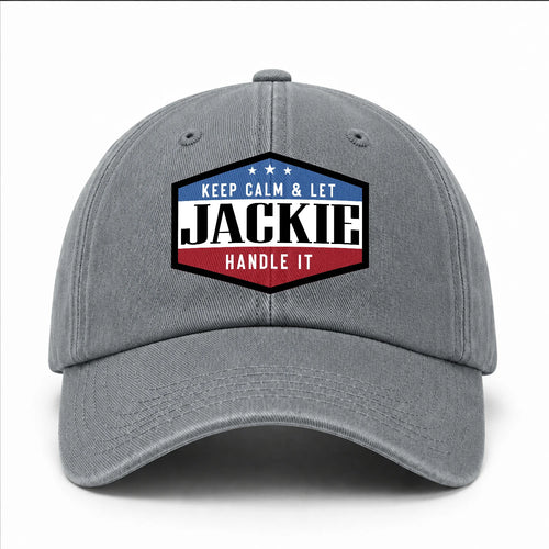 Keep Calm & Let Your Name Handle It Washed Cap JACKIE 13K1 C87PF