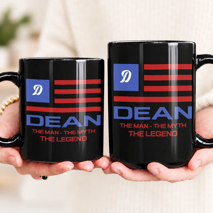 The Man The Myth The Legend American Flag Mug DEAN 13K1 MG18