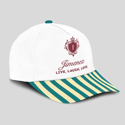 Live Laugh Love Green And Yellow Royal Cap JIMENEZ 13K1 C122PF