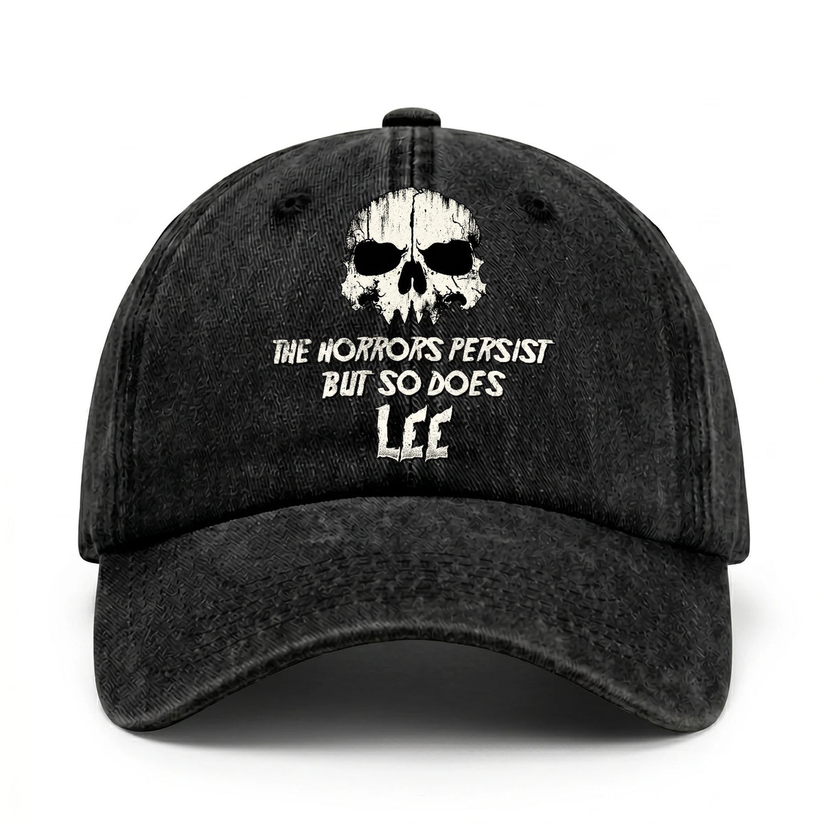 The Horrors Persist But So Does Your Name Cool Skull Washed Cap LEE 13K1 C134PF