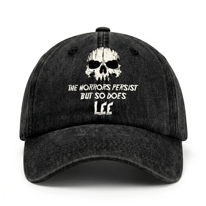 The Horrors Persist But So Does Your Name Cool Skull Washed Cap LEE 13K1 C134PF