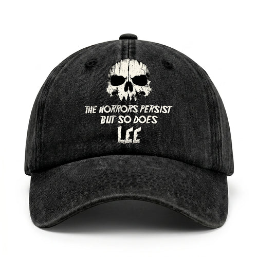 The Horrors Persist But So Does Your Name Cool Skull Washed Cap LEE 13K1 C134PF