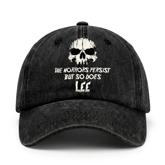 The Horrors Persist But So Does Your Name Cool Skull Washed Cap LEE 13K1 C134PF