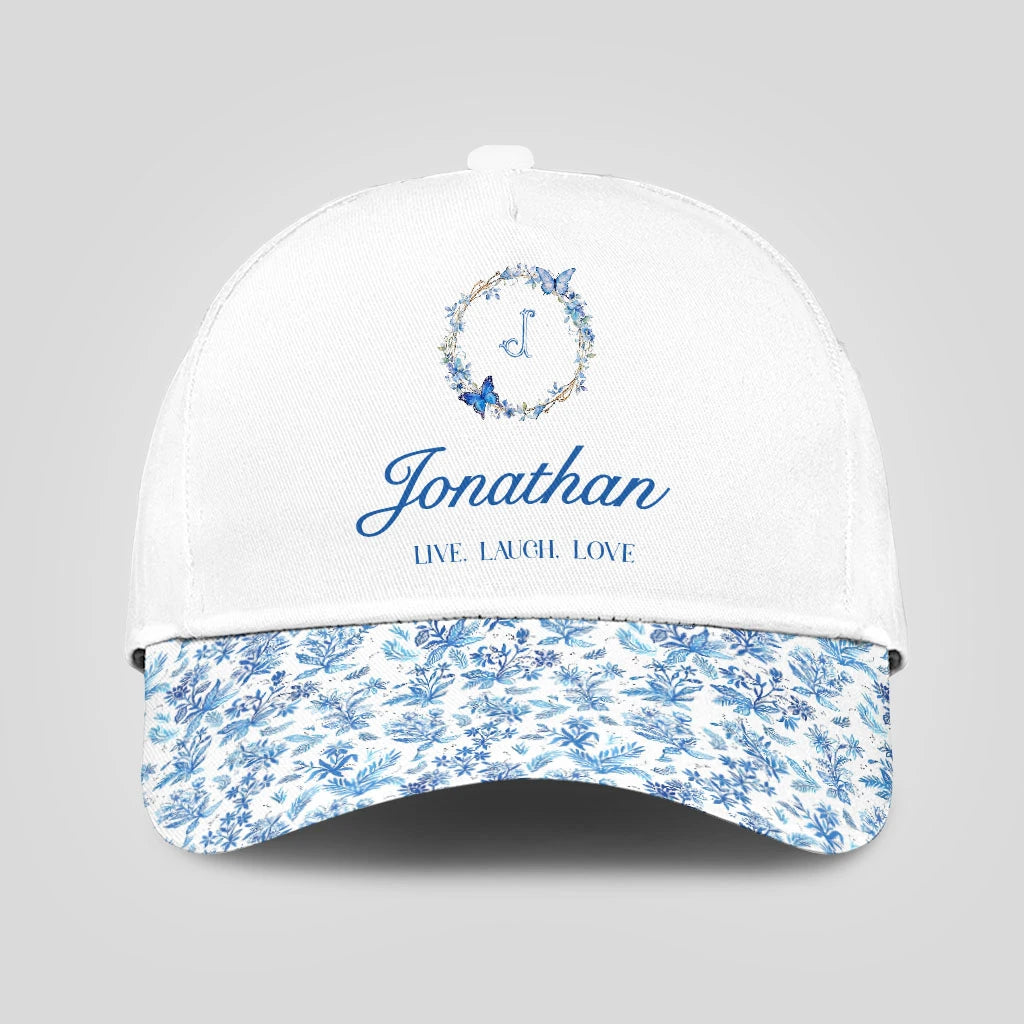 Live Laugh Love Blue Flowers Cap JONATHAN 13K1 C50PF