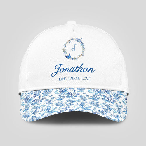 Live Laugh Love Blue Flowers Cap JONATHAN 13K1 C50PF