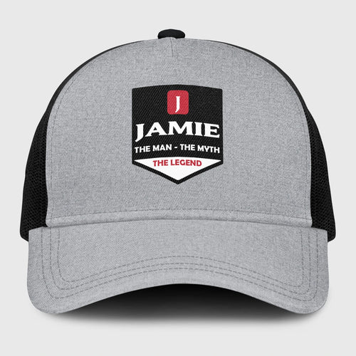 The Man The Myth The Legend Gray Mesh Cap JAMIE 13K1 C189PF