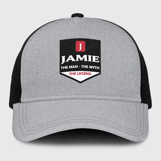 The Man The Myth The Legend Gray Mesh Cap JAMIE 13K1 C189PF