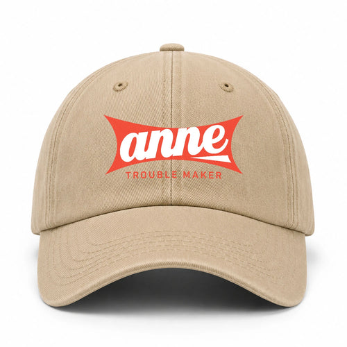 Trouble Maker Red Logo Washed Cap ANNE 13K1 C78PF