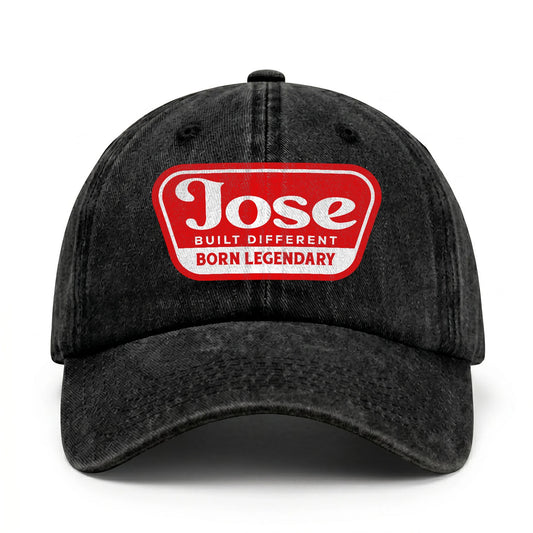 Built Different Born Legendary Red Logo Washed Cap JOSE 13K1 C63PF